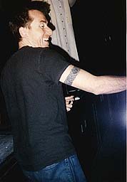 Tim having fun with fans