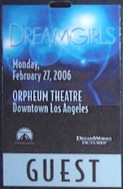 Dreamgirls set visit pass